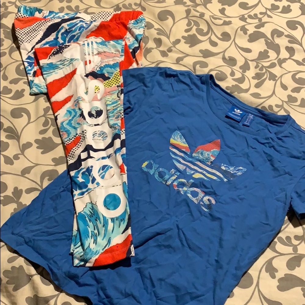 Adidas S legging M t-shirt